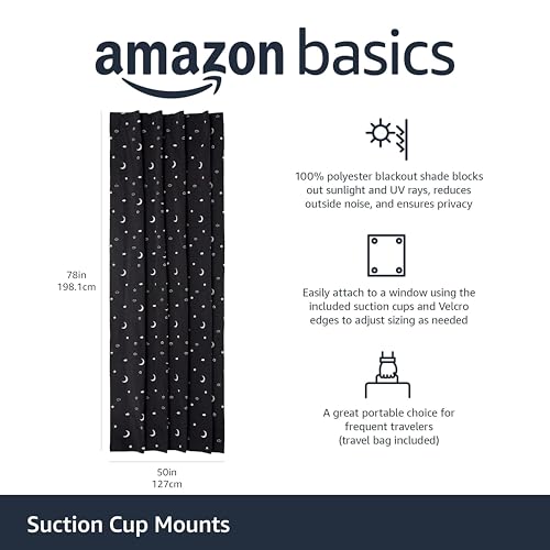 Close up of blackout shade suction cups