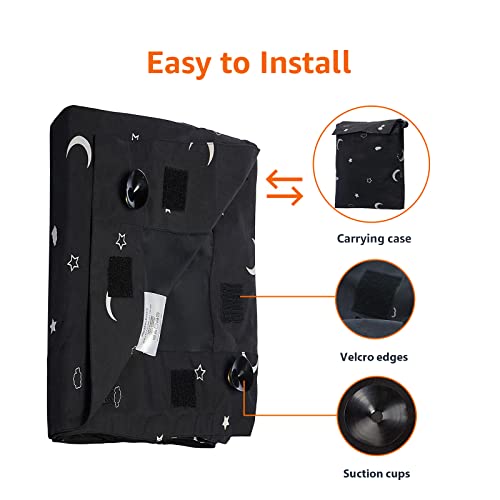 Basics curtain with velcro adjustment tabs