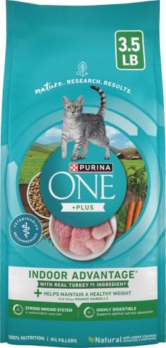 Purina ONE Indoor Advantage cat food bag front view