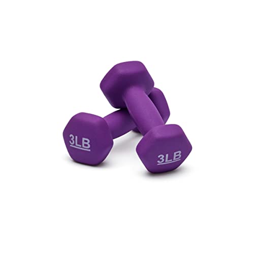 Hexagonal end of Basics 3 lb hand weight