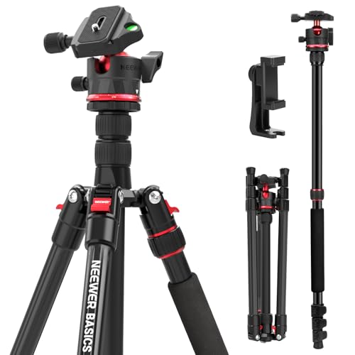 NEEWER Basics TP14B red tripod fully extended