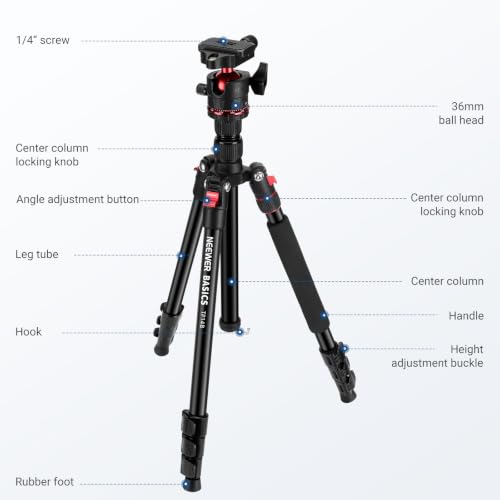 Center column of NEEWER Basics tripod inverted
