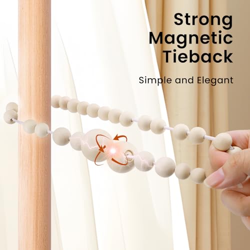 Set of two magnetic curtain holdbacks
