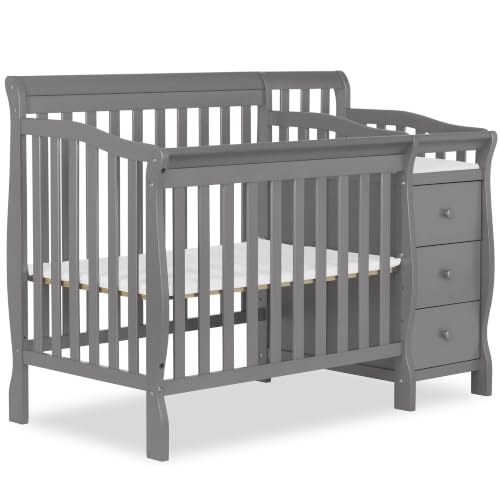 Dream On Me Jayden 4-in-1 crib in Storm Grey