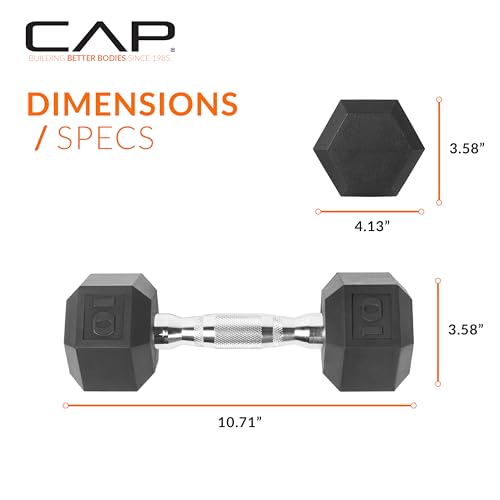 CAP Barbell 10 lb dumbbell resting on floor