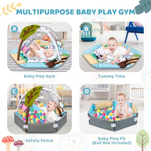 Baby gym converted into ball pit mode