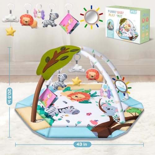 Infant playing on the Jyusmile activity mat