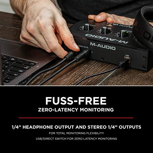 M-AUDIO M-Track Duo rear output connections