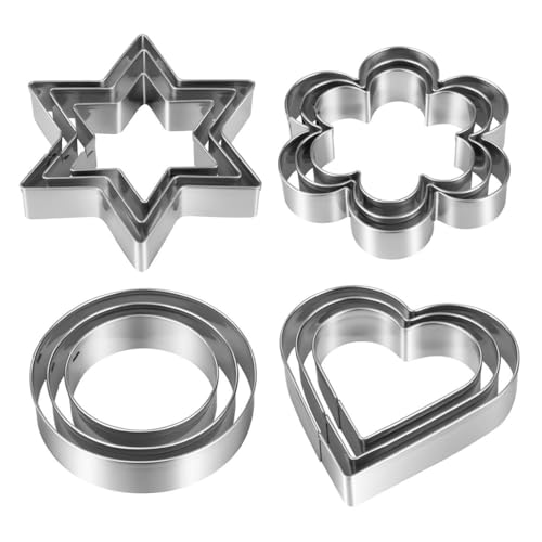 KnmyLife 12-piece stainless steel cookie cutter set