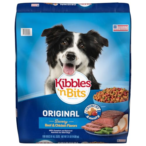 Kibbles 'n Bits Original Savory Beef & Chicken Flavor Dry Dog Food 31 lb bag front view