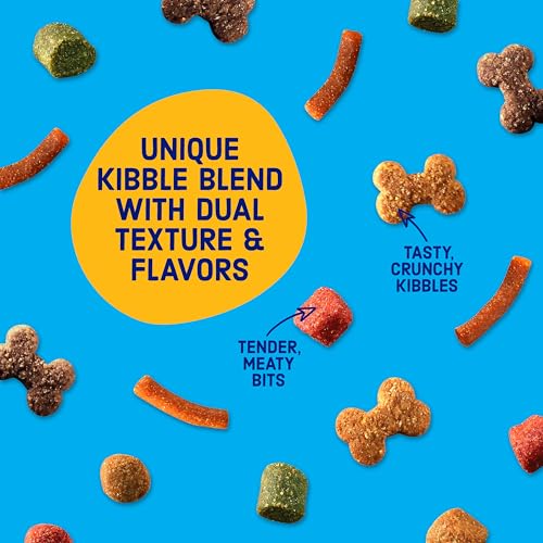 Kibbles 'n Bits packaging showing beef and chicken flavor imagery
