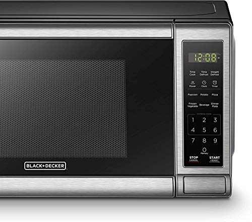 Microwave with door open