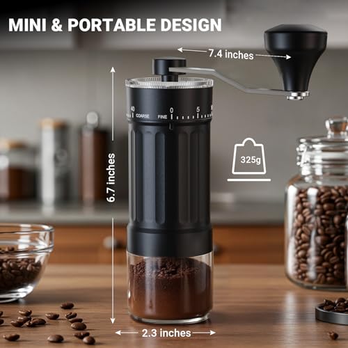 Portable manual coffee grinder components