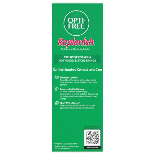Two bottles of Opti-Free Replenish solution