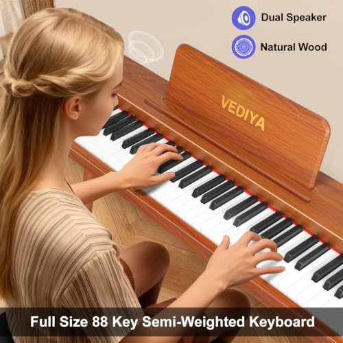 88 key semi-weighted keyboard detail