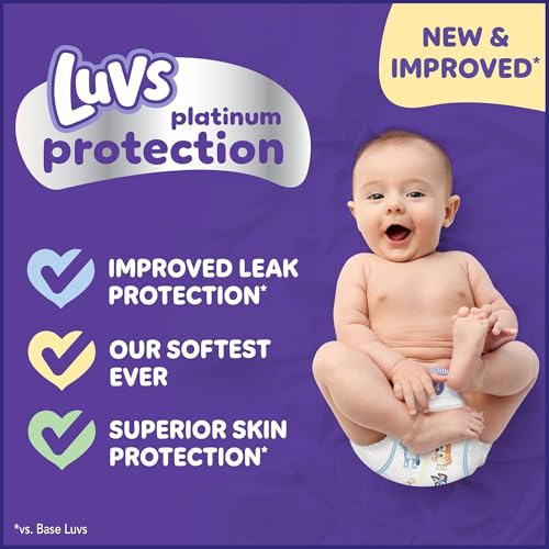Luvs Size 4 diapers with Bluey pattern