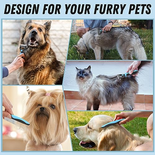 Blue dematting tool for pets