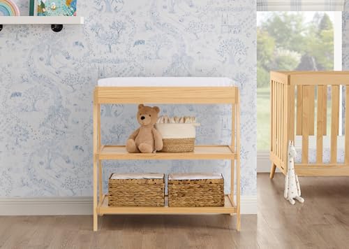 Natural wood grain texture on Delta Children Scout table