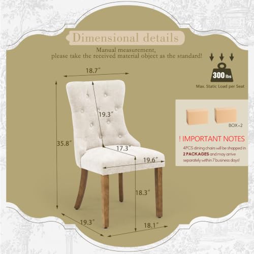 Cream chenille fabric detail on Gaussen dining chair