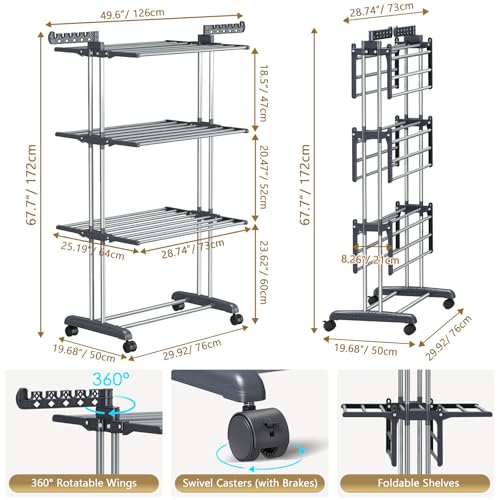 Detailed view of hanging bars on PurKeep rack