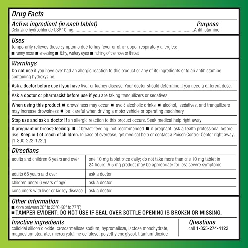 Back view showing active ingredients for Basic Care tablets