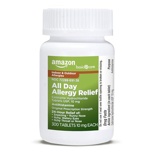 Basic Care allergy tablets 10 mg bottle branding