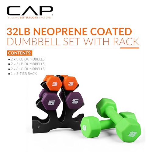 32 lb dumbbell set with storage rack
