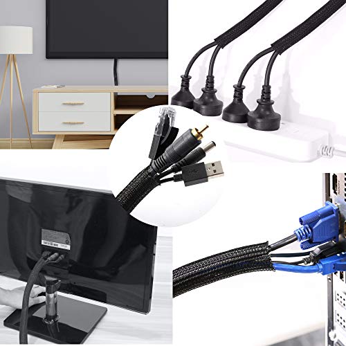 CrocSee cable organizer applied to desk wires