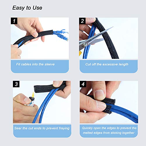 CrocSee black cable management sleeve packaging