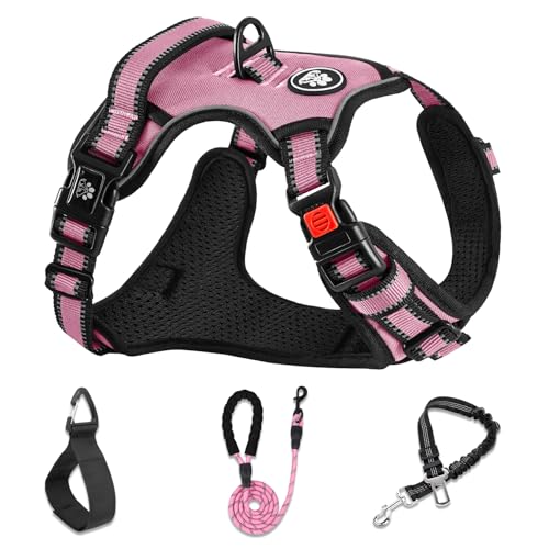 NESTROAD Dog Harness Pink side view