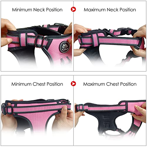 Pink NESTROAD harness with leash and seatbelt