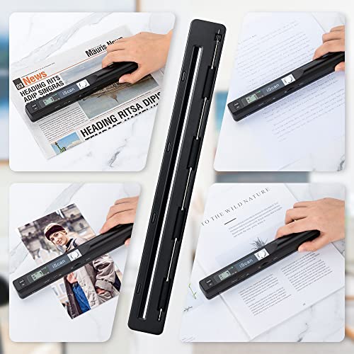 Handheld scanner showing resolution settings