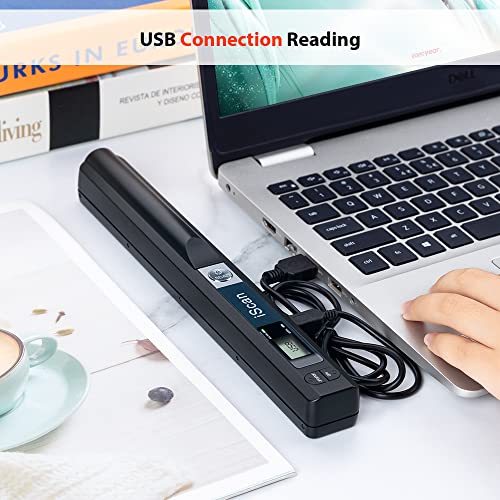 Compact document scanner connected via USB