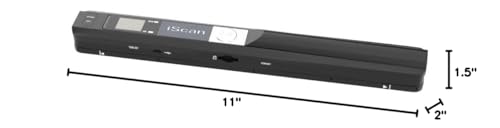 Handheld receipt and book scanner in use