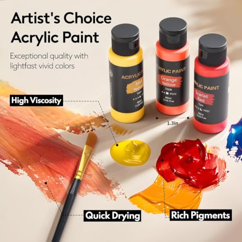 Included 12-piece art brush set for TMOL paint