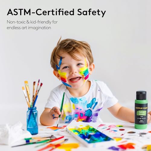 Bright pigment swatches of TMOL acrylic paint