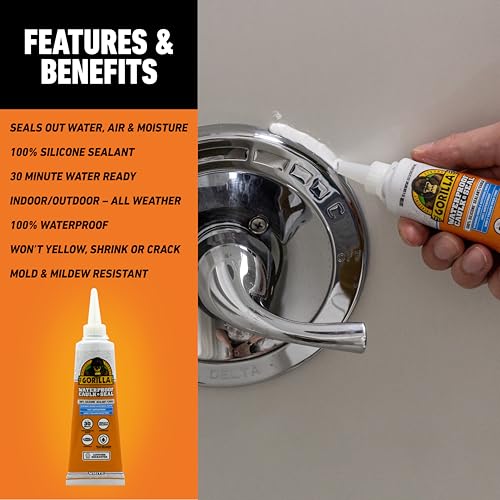 Application of Gorilla silicone caulk