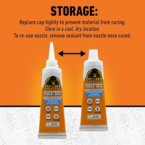 Gorilla caulk white finish on surface