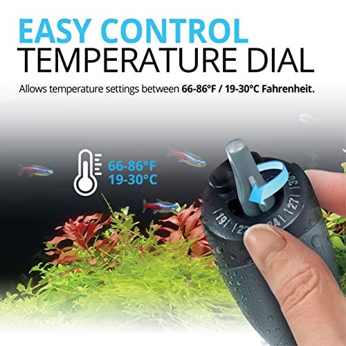 Fluval M series heater submerged in aquarium tank