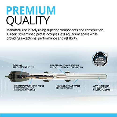 Fluval M 50-Watt heater slim profile packaging view