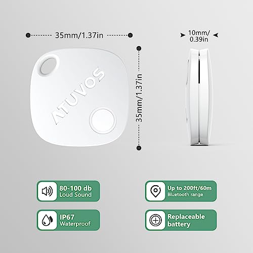 Back view of ATUVOS tag with battery compartment