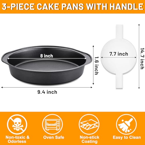 Carbon steel round cake pans