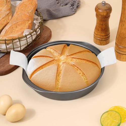 Non-stick cake pans with parchment paper