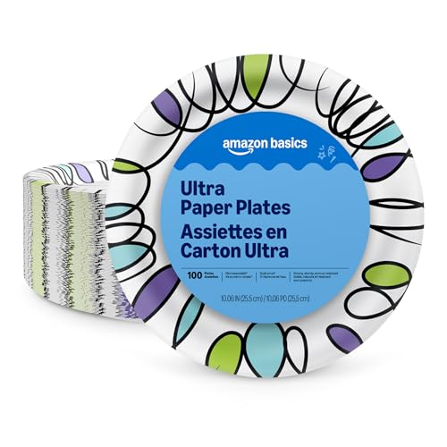Basics Ultra 10 inch paper plates stack