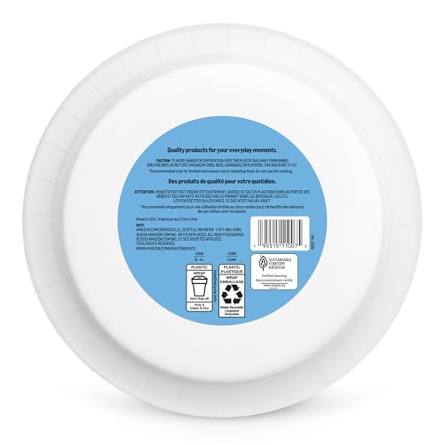 Bulk pack of Basics disposable paper plates