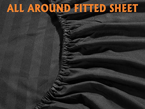 Fitted sheet showing deep pocket elastic