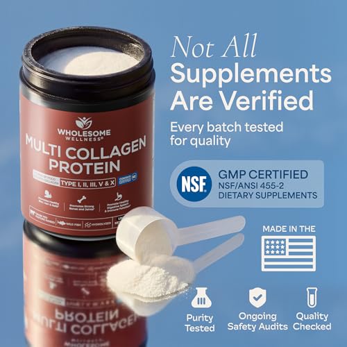 Nutrition facts for Wholesome Wellness collagen