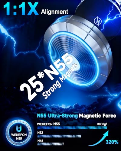 Close up of N55 magnetic hold on phone