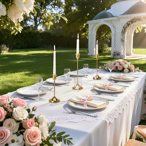 Tunyet candle holders arranged on a dining table