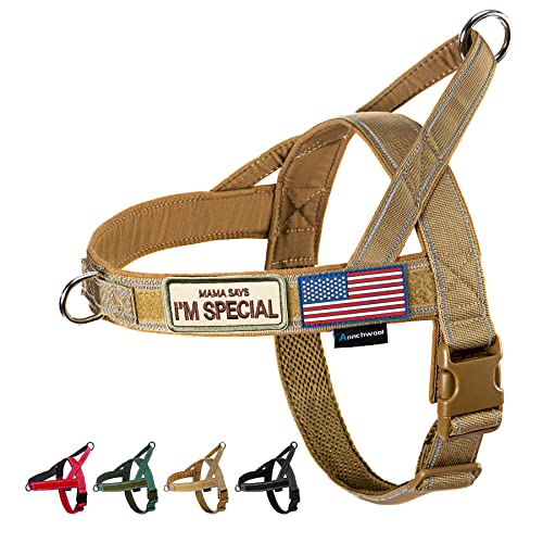 Annchwool No Pull Dog Harness Brown Large side view